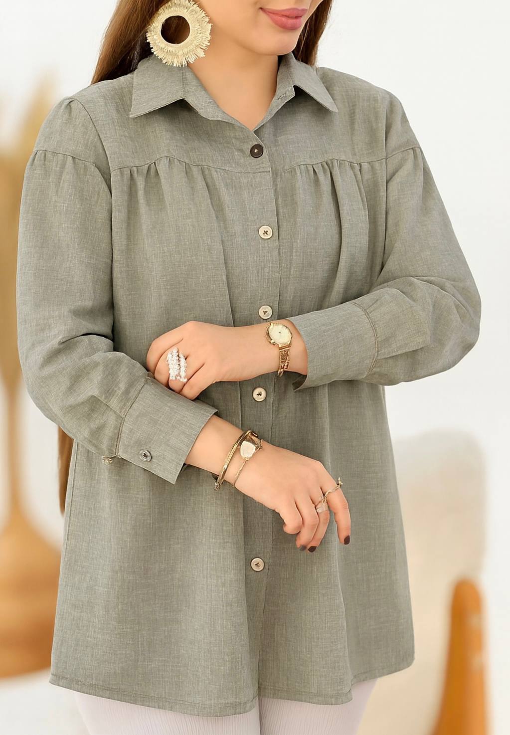 شومیز زنانه پیلی دار