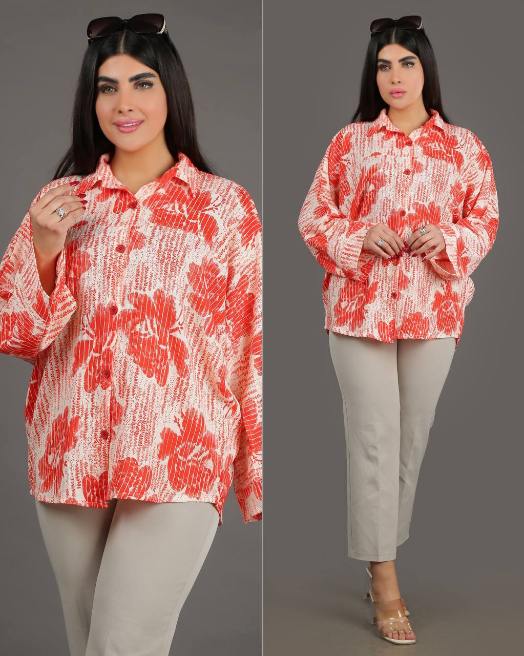 شومیز ترک استین بلند